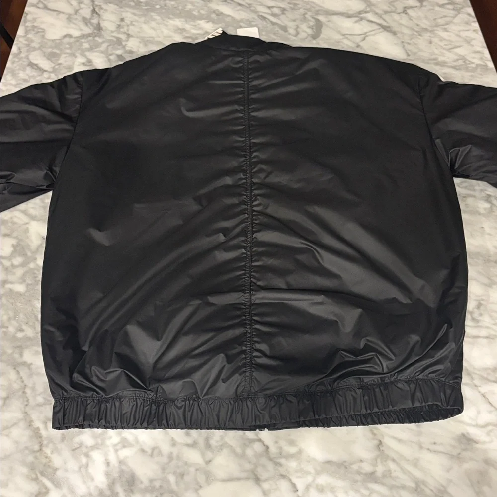 Adidas black Windbreaker with white Stripes